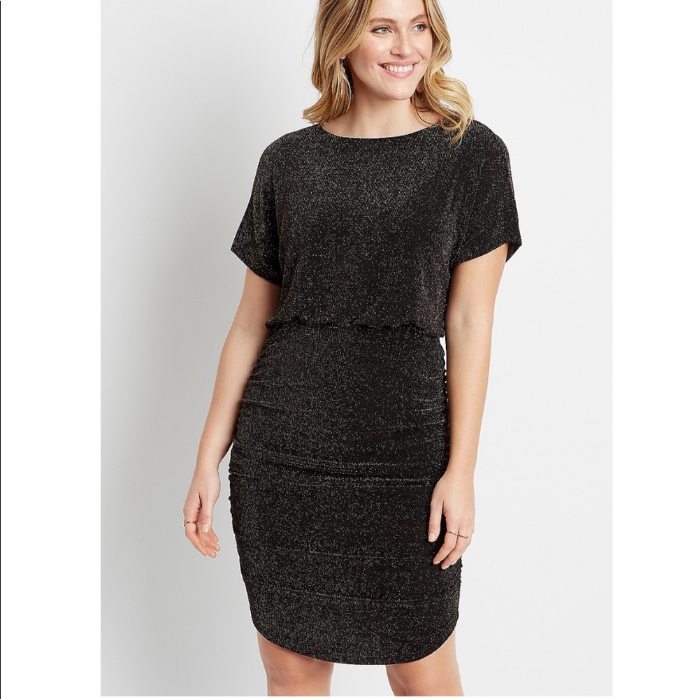 Maurice’s Black Shimmer Mini Dress- Small